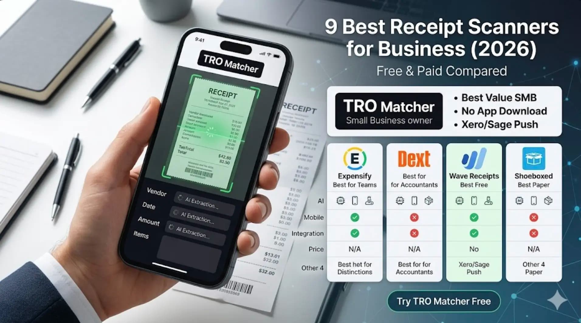 8 Best Receipts Scanner Apps for Business (2026): Free & Paid Compared